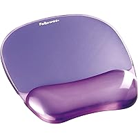Fellowes Gel Crystal Transparent Mousepad and Wrist Rest - Purple, 9.05