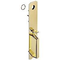 Stanley Commercial Hardware Stainless Steel Thumbpiece Escutcheon Pull Heavy Duty Exit Trim from The QET100 Collection, Mortise Cylinder Type, Bright Brass Finish