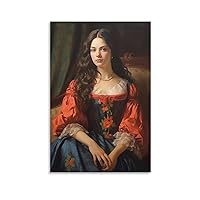 Renaissance Poster Painting Elegant Victorian Woman Canvas Print Wall Art Decoration Poster Decorative Painting Canvas Wall Art Living Room Posters Bedroom Painting 12x18inch(30x45cm)