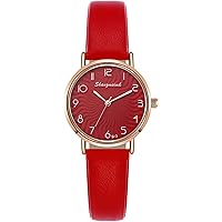 MIHOTA Quartz WatchMen'S and Women's Watches Waterproof Ladies Watches Quartz Watches Minimalist Decorative Business Watch, red