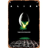 Alien (1979) Movie Poster Vintage Tin Sign Retro Metal Sign for Cafe Bar Office Home Wall Decor Gift 12 X 8 inch