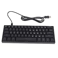 61-Key Compact Mechanical Keyboard with RGB Lighting for Home Office - Lightweight and Backlit Gaming Slim Ergonomic Portable Keyboard