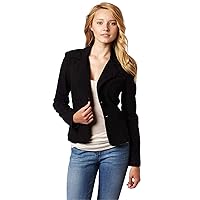 Amy Byer Women's Long Sleeve Button Welt Jacket Blazer