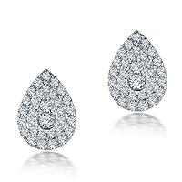 14K Rose White Gold Natural Tourmaline Tsavorite Yellow Sapphire Ruby Diamond Earring Studs for Women Engagement Wedding