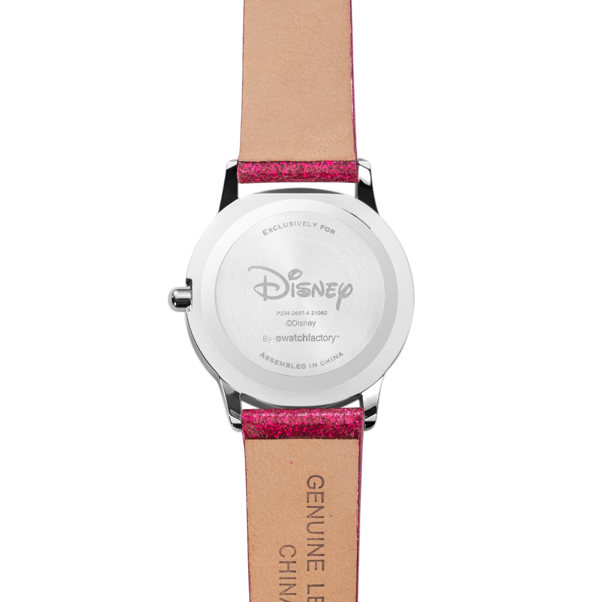 Disney Minnie Mouse Kids' Stainless Steel Time Teacher Analog Leather Strap Watch