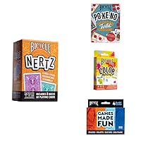 Bicycle Game Night Bundle: Nertz, Pokeno, Color Addict, Euchre, Hearts, Spades, and Solitaire, Includes 7 Different Card Games