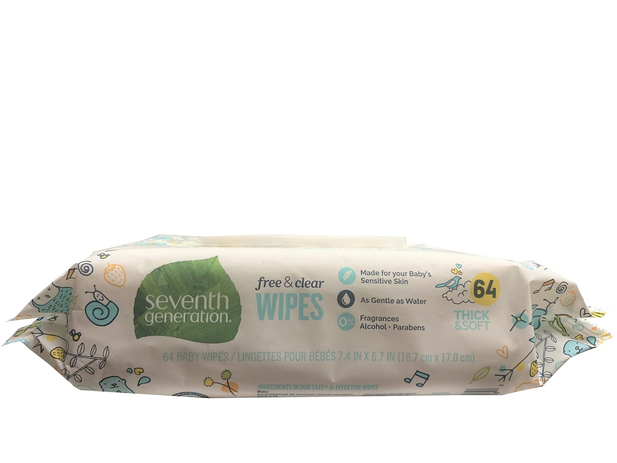 SEVENTH GENERATION BABY WIPES,TRVL S1152313 64 CT 12-CS12