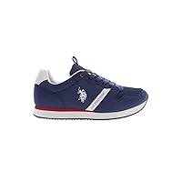 Men's Sneakers in Blue Technical Fabric with Running Sole