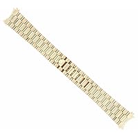 Ewatchparts 19MM 14K YELLOW GOLD PRESIDENT WATCH BAND COMPATIBLE WITH ROLEX 34MM DATE 15037, 15038, 1523
