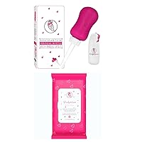 Ninja Mama Postpartum Esssentials Duo - Peri Bottle and Pack of 45 Cooling Witch Hazel Pad Liners