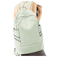 Gym Backpack for Women with Shoes Compartment & Wet Pocket, Large Women Travel Backpack Water Resistant, Sports Swimming Backpack Gym Bag Mint Cream
