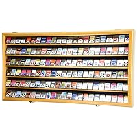 sfDisplay.com,LLC. 138 Zippo Lighter Lighters Match Books Matches Display Case Cabinet Wall Rack Holder Lockable w/98% UV Door (Oak Finish)