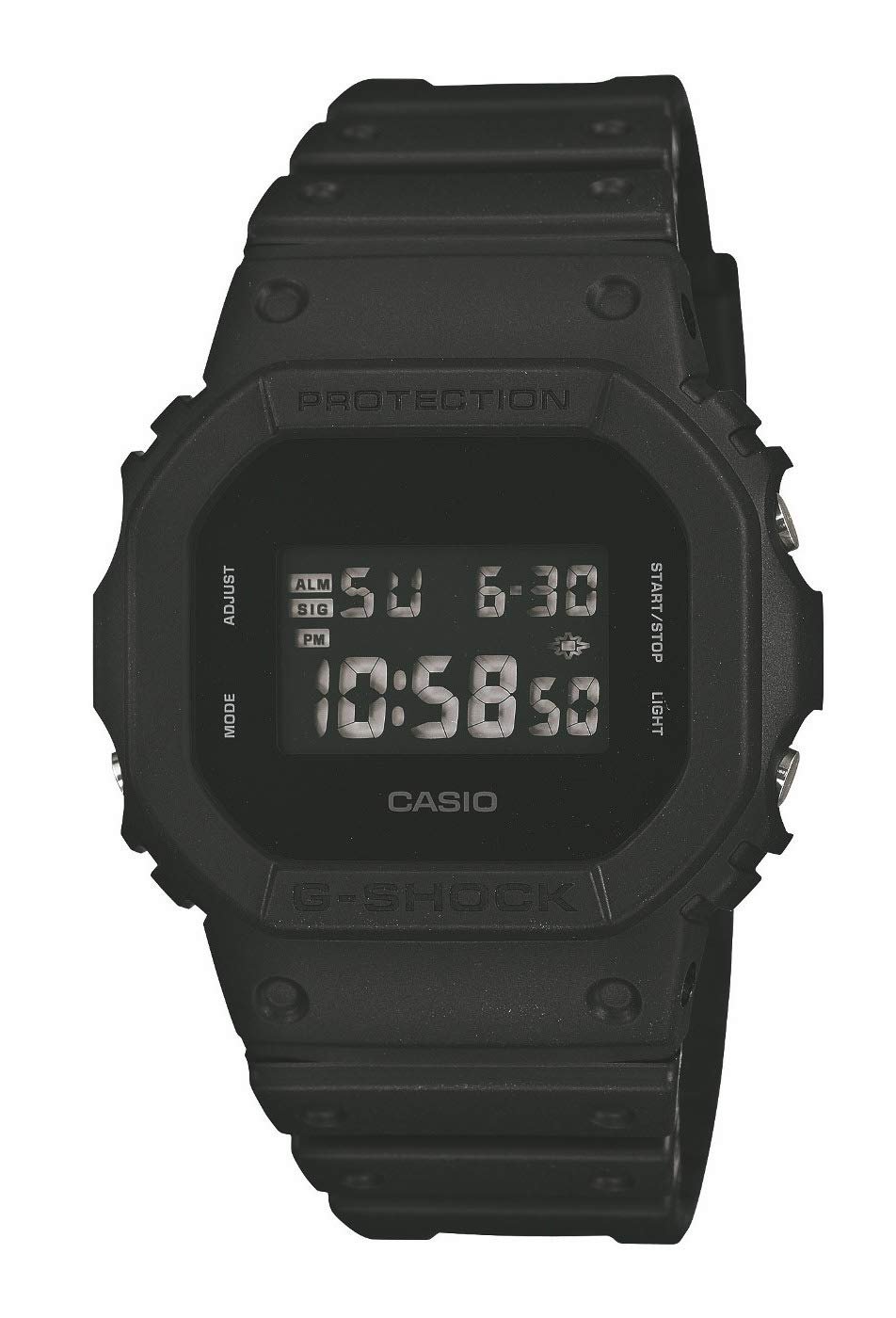 Casio Herren Digital Quarz Uhr mit Resin Armband DW-5600BB-1ER
