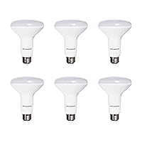 Sylvania Flood BR30 LED Light Bulb, 100W = 15.5W, Dimmable, 10 Year, 1450 Lumens, 2700K, Soft White - 6 Pack (41255)