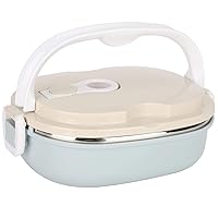 Niiyen Lunch Box 900ml 1 Layer Hot Food Lunch Containers Portable Lunchbox Stackable 304 Stainless Steel Adult Bento Lunch Box Cold and Hot Food Storage Bowl for School Office Outdoor Travel