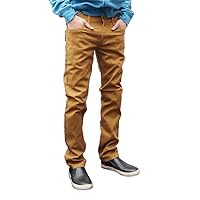 VICTORIOUS Mens Color Skinny Jeans Dark Wheat 36W x 30L