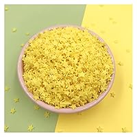 NIANTU109 50g Polymer Hot Soft Clay Sprinkles for Crafts Colorful Star Shape Tiny Cute Plastic klei Mud Particles DIY Slime Accessories Gift (Color : Yellow)