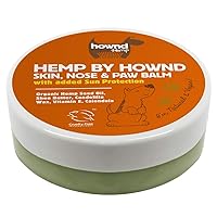 Hemp by HOWND Skin, Nose & Paw Balm with Sun Protection - Hemp Seed Oil, Shea Butter, Candelilla Wax, Vitamin E, Calendula - Protect, Soothe, Moisturize - 100% Vegan, Unscented, Fast-Absorbing - 50g