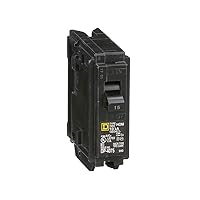Square D HOM115 Plug-In Mount Standard Miniature Circuit Breaker 1-Pole 15 Amp 120 Volt AC Homeline