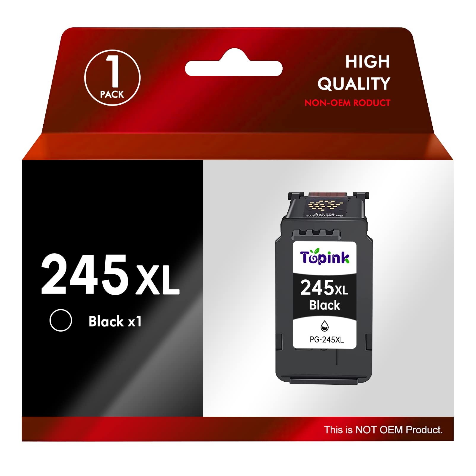 245XL Black Ink Cartridge for Canon Printer Ink 245 Black XL PG-245 PG 243 PG-243 Compatible with Cannon Pixma MX490 MX492 MG2522 TS3100 TS3122 TS3300 TS3322 TR4500 TR4520 TR4522 Printer
