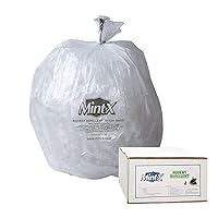 Mint-X Rodent Repellent Trash Bags, 1.3 Mil, Flat Seal, 46