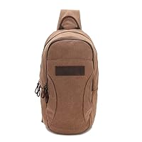 Large Capacity Crossbody Backpack Sling Chest Bag Shoulder Daypack for Men Casual Travel Outdoor Widened Strap Canvas
