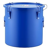 VEVOR Fryer Grease Bucket, 10 Gal Oil Disposal Caddy Carbon Steel Fryer Oil Bucket with Rust-Proof Coating, Oil Transport Container with Lid, Lock Clips, Filter Bag for Hot Cooking Oil Filtering