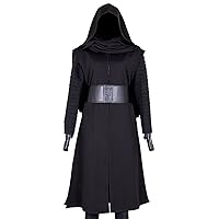 Men's Kylo Ren Robes Outfit Cosplay Costume Large Black