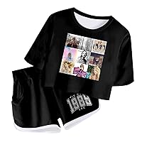 Print Sets for Girls Cute Suits Short Sleeve T Shirt And Pant Sets Graphic Girl Outfits for Kids
