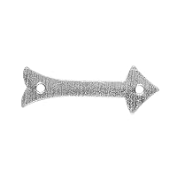 Silver Overlay Arrow Shape Chip Bead BSF-269-15MM