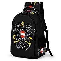 Coat of Arms of Austria Eagle Unisex Travel Backpack Lightweight Shoulder Bag Funny Laptop Daypack