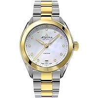 Alpina Ladies' Comtesse 3-Hand Swiss Quartz with Diamonds, Mother-of-Pearl Dial, Sapphire Crystal, 34mm