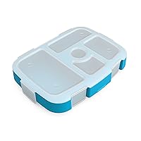 Bentgo® Kids Prints Tray with Transparent Cover - Reusable, BPA-Free, 5-Compartment Meal Prep Container with Built-In Portion Control for Healthy Meals At Home & On the Go (Dinosaur)