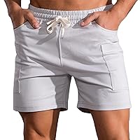 Elastic Waist Sweat Shorts for Men, Drawstring Jogger Short Pants Casual Athletic Shorts Casual Stretch Track Short