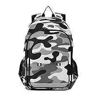 ALAZA Military White and Balck Camo Laptop Backpack Purse for Women Men Travel Bag Casual Daypack with Compartment & Multiple Pockets