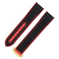 Rubber Watch Band For Omega Seamaster Folding Deployment Buckle Clasp Luxury Nylon Silicon Strap Bracelet Accessories Parts