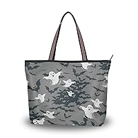 Tote Bag for Women with Zipper,Polyester Tote Purse Holiday Tote Bag Work Handbag Women Gift