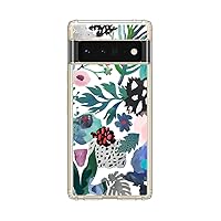 Compatible with Google Pixel 6 Pro 6.7'' Case, Clear Art Flowers Series Print Pattern, TPU Bumper Shockproof Protective Slim Fit Cover Cute Kawaii Gift for Women Girls, Flower Collage