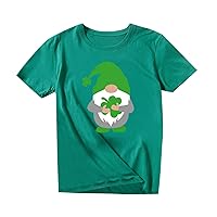 Spring Tops for Women Trendy St Day T Shirt with Print Short Sleeved T Shirt for Men and Women 1 Women Tee Shi