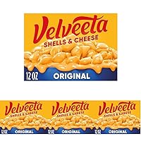 Velveeta Shells & Cheese Original Shell Pasta & Cheese Sauce Meal (12 oz Box) (Pack of 4)