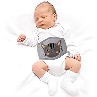 Baby Colic Gas and Upset Stomach Relief for Newborns-100% Cherry Seed-Heated Tummy Wrap-Colic Baby Swaddling Belt for Natural Relief–Soothing and Calming (Grey)