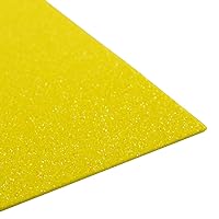 Glitter EVA Foam Sheet, 9-1/2-Inch x 12-Inch, 10-pack (Yellow)