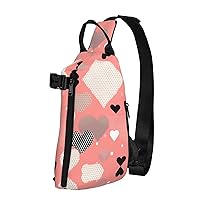 Polyester Fiber Waterproof Waist Bag -Backpack 4 Pocket Compartments Ideal for Outdoor Activities Valentine's Day Love
