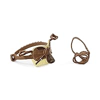 Schleich 42492 Sarah and Mystery Saddle and Bridle, from 5 Years, Horse Club - Figure, 9 x 3.5 x 14 cm