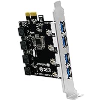 Feb Smart 4 Ports USB 3.0（Super Fast 5Gbps）PCI Express(PCIe) Expansion Card for Windows XP,7,Vista,8,8.1,10 Desktop Computer-Build in Self Power Technology-No Need Additional Power Supply(FS-U4-Pro)