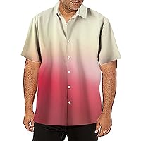 Anime Hawaiian Shirts for Men Men Button up Shirts Men's Shirts Big and Tall 3X Mens Casual Shirts Green Summer top