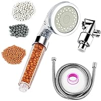 High Pressure Filter Shower Head With Replacement Hose And Bracket, 3 Mode Function Spray, Water Saving shower For Best Shower Experience, Rain Handheld Showerhead For Dry Hair & Skin