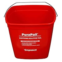 PuraPail Utility Pail 6qt Red Sanitizing, 1 EA