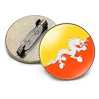 Bhutan Flag Brooch - Bhutan Flag Pin Lapel Badge Pin Button Brooch For Suit Tie Hat Women Men,Novelty Jewelry Brooch For Patriot Clothing Bag Accessories