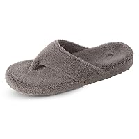 Acorn Women's Spa Thong Slippers with Cloud Contour Comfort - Arch Support and Plush Fluffy Terry Lining, Perfect for Beach, Camping, Poolside, or Bathroom Wear